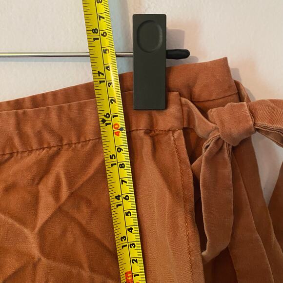 Toad & Co Women's size Small Brown Mini Wrap Skirt Tencel Lightweight Casual - Picture 8 of 9